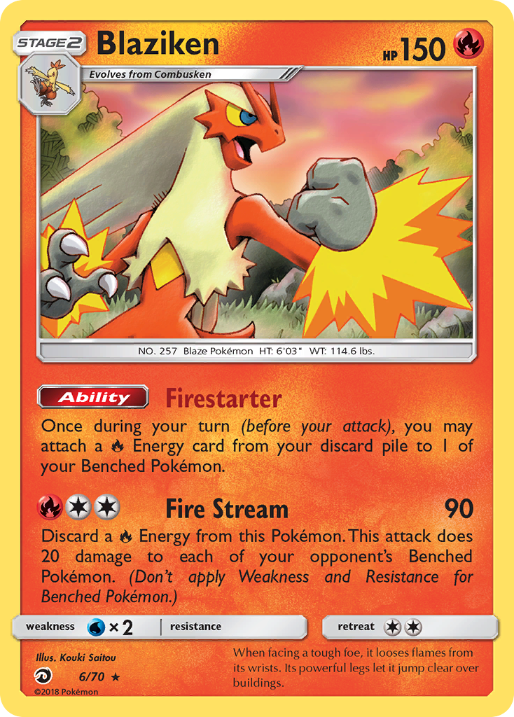 Dragon Majesty Holo Blaziken #6/70